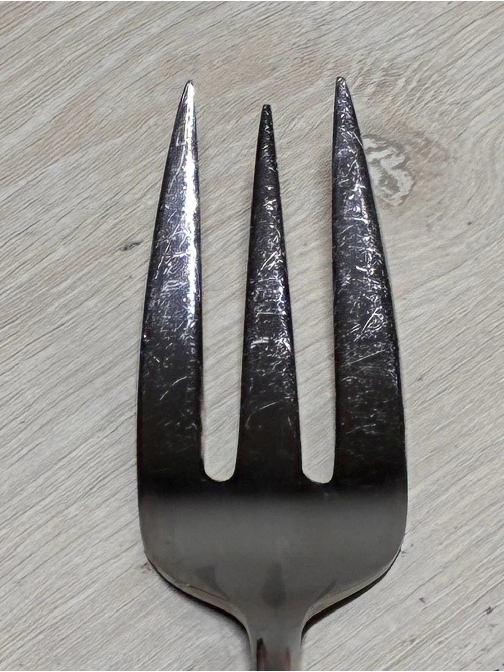 Vintage Ekco Eterna Leaf Sprig Atomic Cold Meat Serving Fork Japan MCM 60s